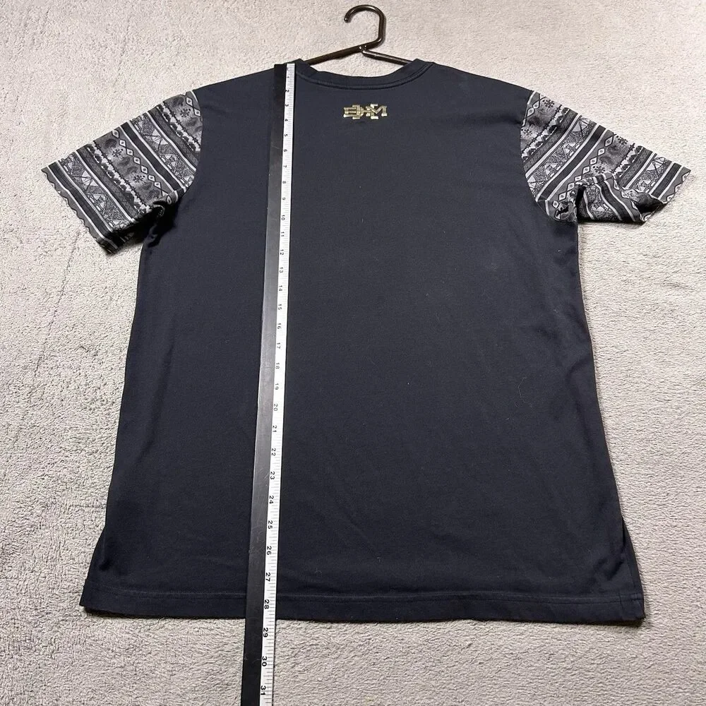 Nike KD 35 Graphic T-Shirt Mens L Black BHM Black History Month Tribal Dri-Fit
